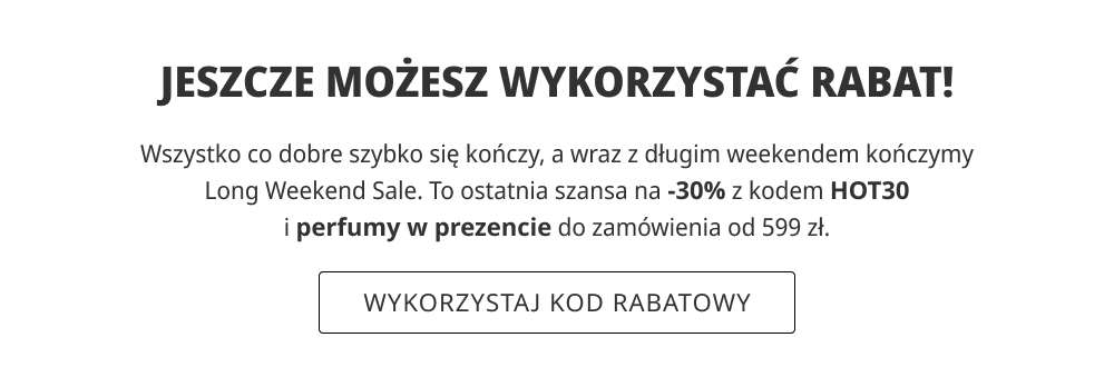 Long Weekend Sale z rabatami i prezentem do zamówienia 