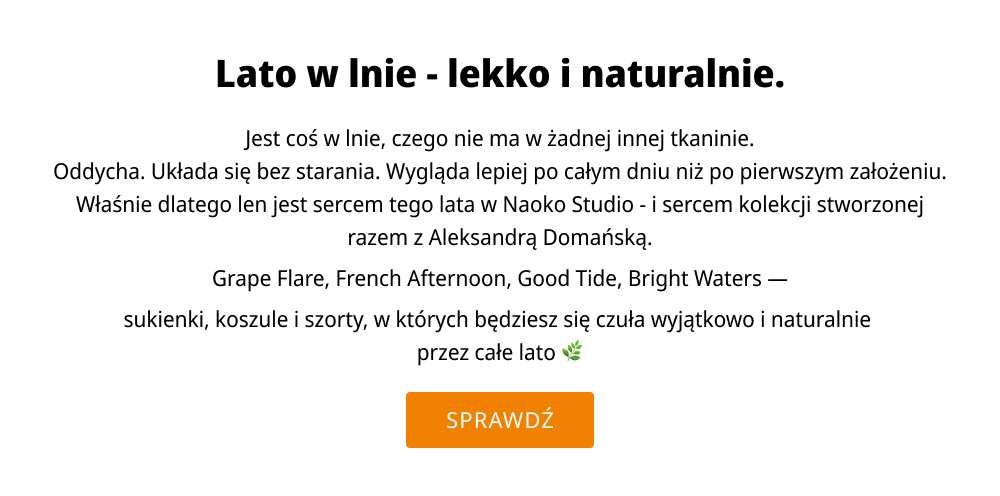 Lnianie, lekko i naturalnie